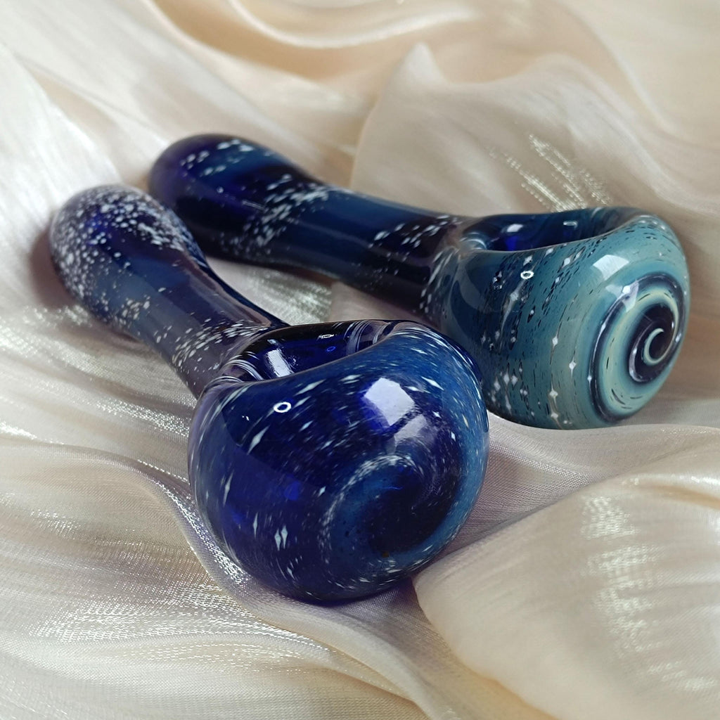 5 Inch Galaxy Space Glass Pipe,Unique Gift for Her,Art Womens Pipes,Spoon Pipe,Cute Girly Bowl,Pocket Pipe