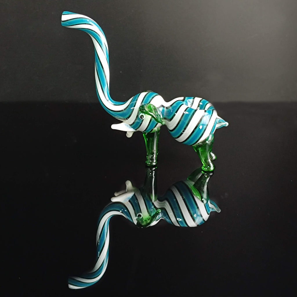 Striped Elephant Glass Pipe