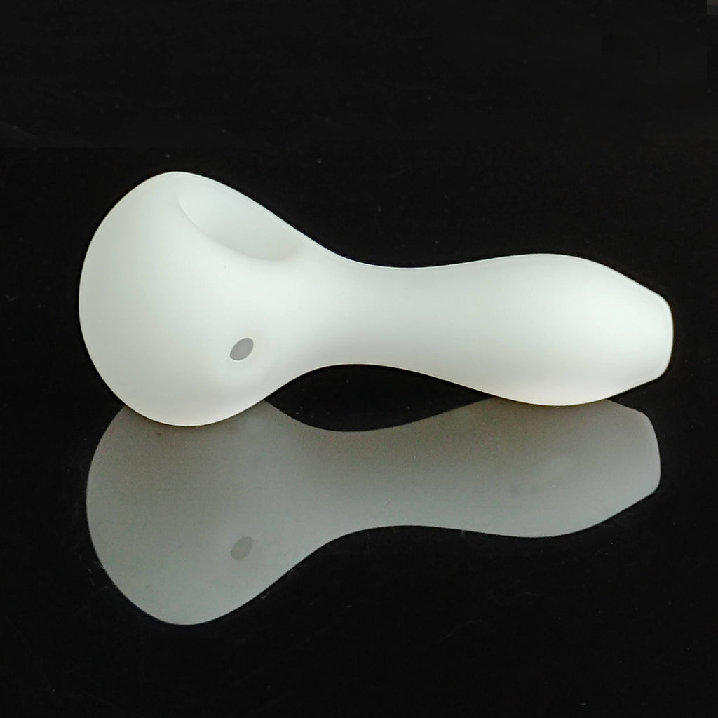 White Frosted Glass Pipe