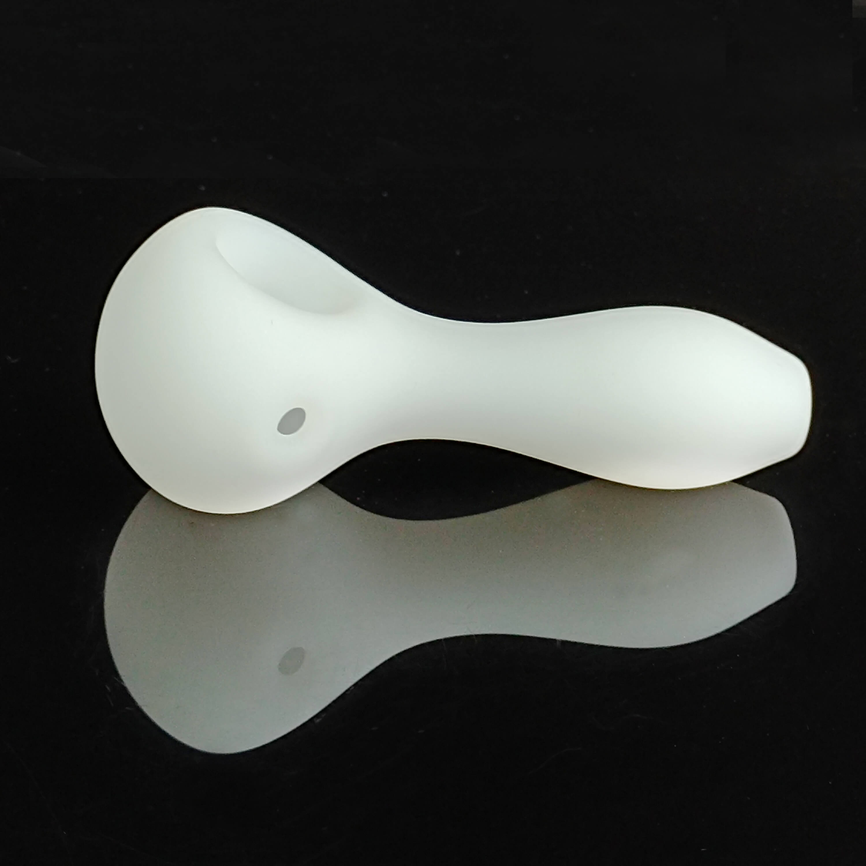White Frosted Glass Pipe