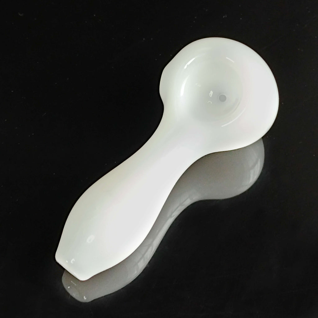 White Glossy Glass Pipe