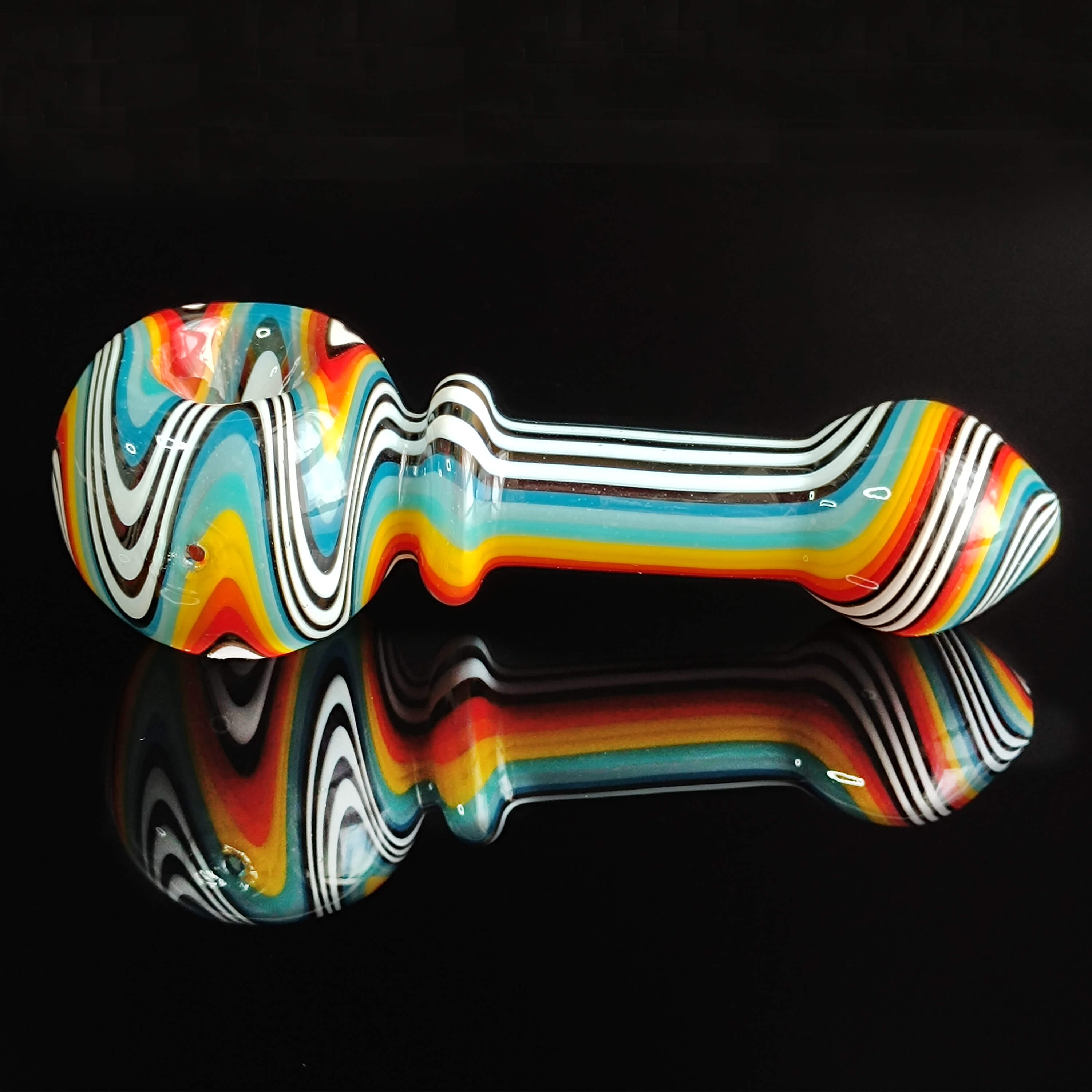 Colorful Striped Glass Pipe