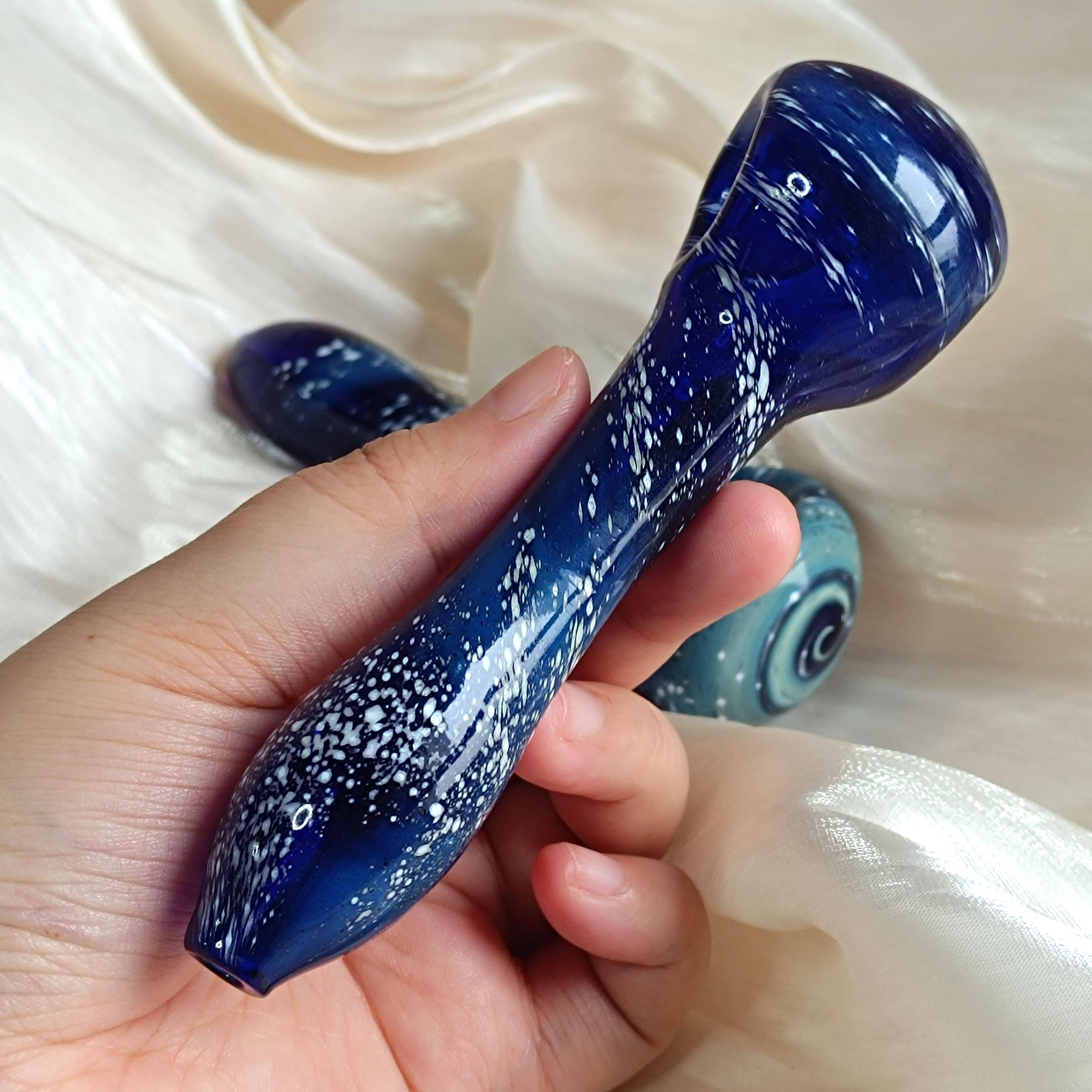5 Inch Galaxy Space Glass Pipe,Unique Gift for Her,Art Womens Pipes,Spoon Pipe,Cute Girly Bowl,Pocket Pipe