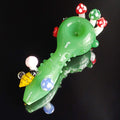 Green Ladybug and Mushroom Glass Pipe
