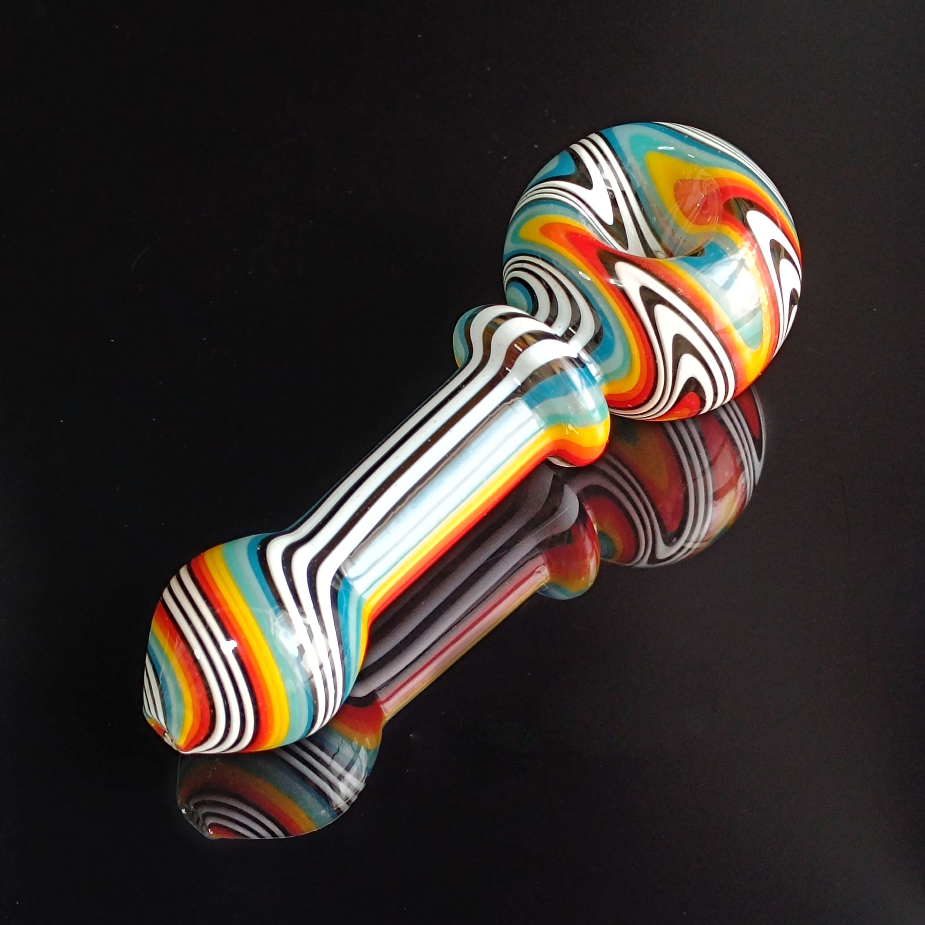 Colorful Striped Glass Pipe