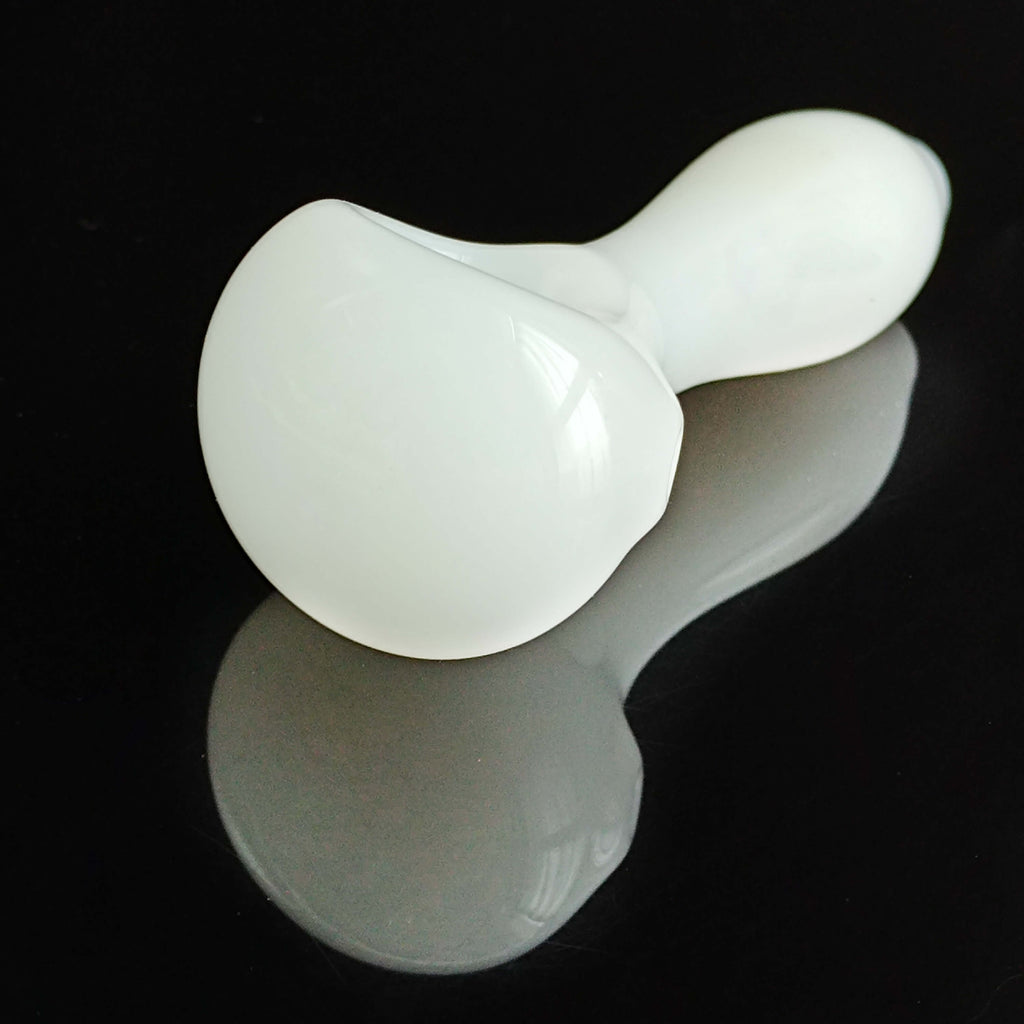 White Glossy Glass Pipe