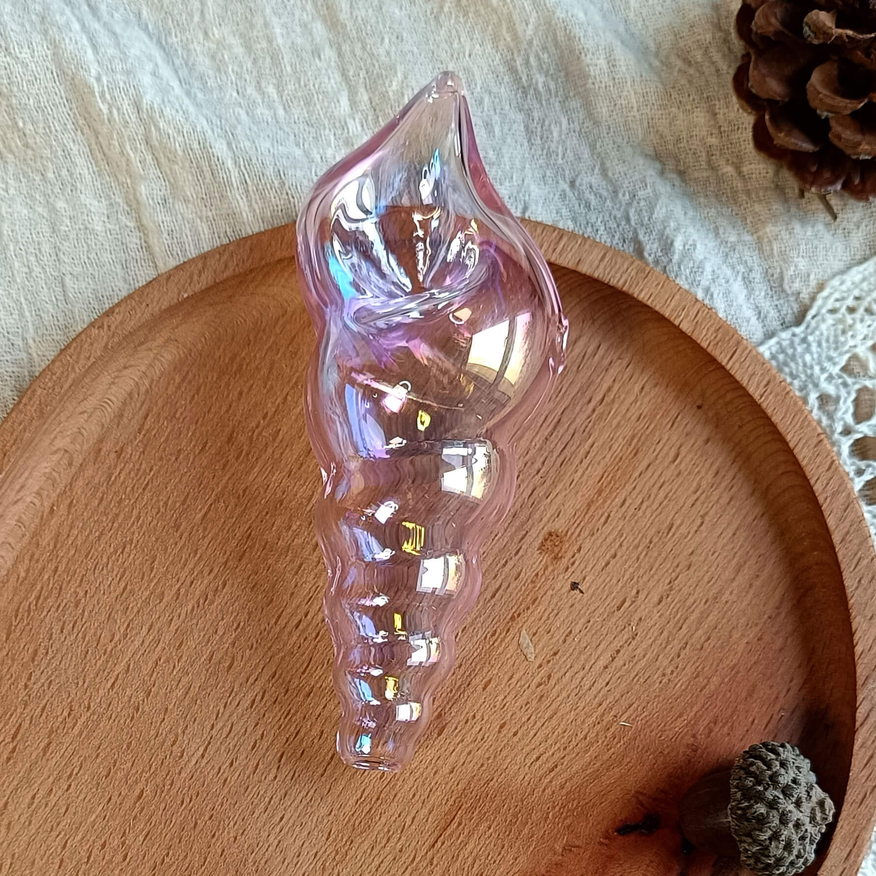 4.5 Inch Glass Smoking Pipe,Conch Shell Design,Cute Girly Bowl,Perfect Gift for Her,Pocket Glass Pipe,Spoon Pipe