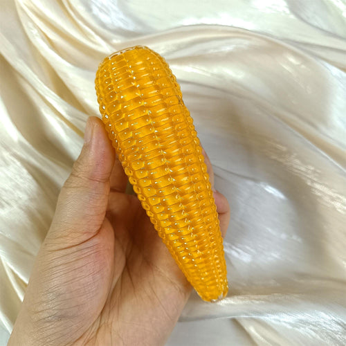 4.5 Inch Glass Smoking Pipe,Yellow Corn Design,Cute Girly Bowl,Perfect Gift for Her,Pocket Glass Pipe,Spoon Pipe