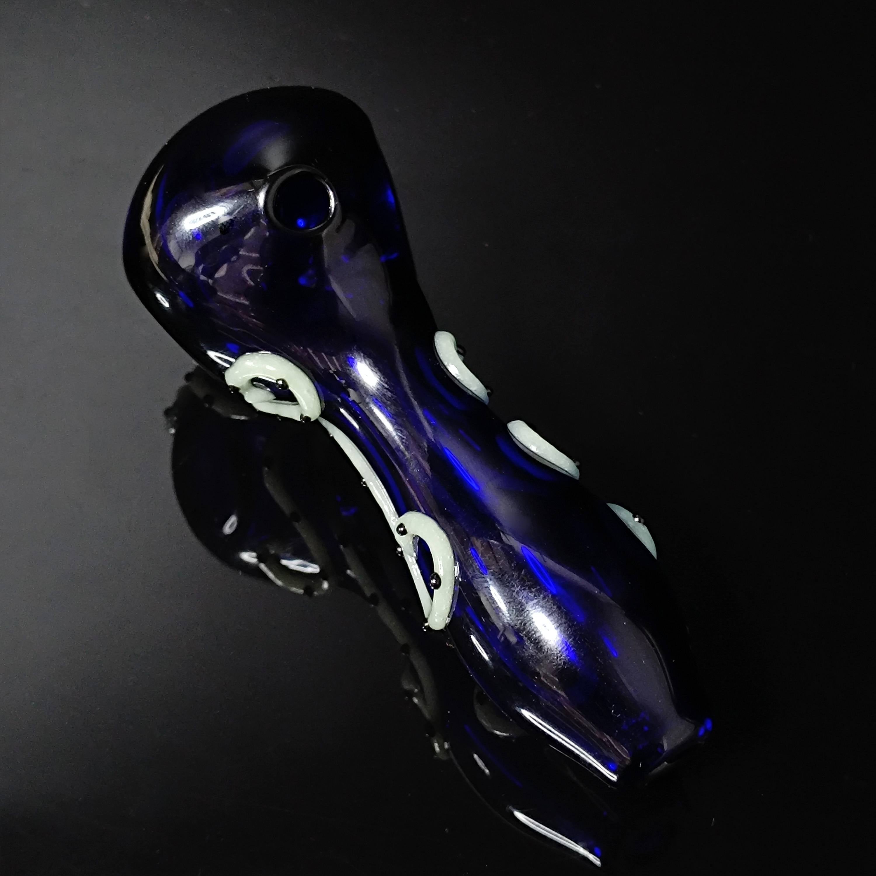 Glow in the Dark Octopus Glass Pipe