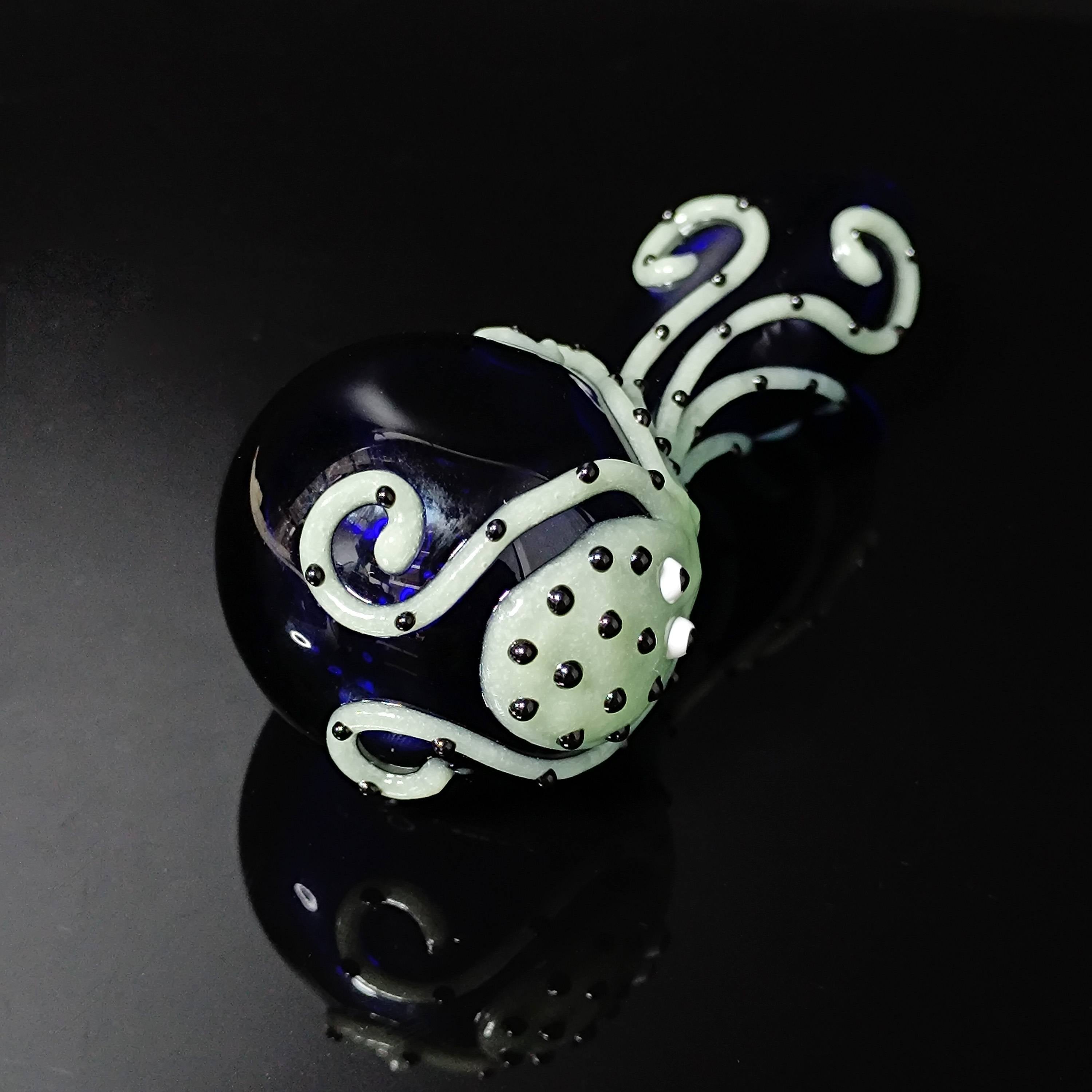 Glow in the Dark Octopus Glass Pipe