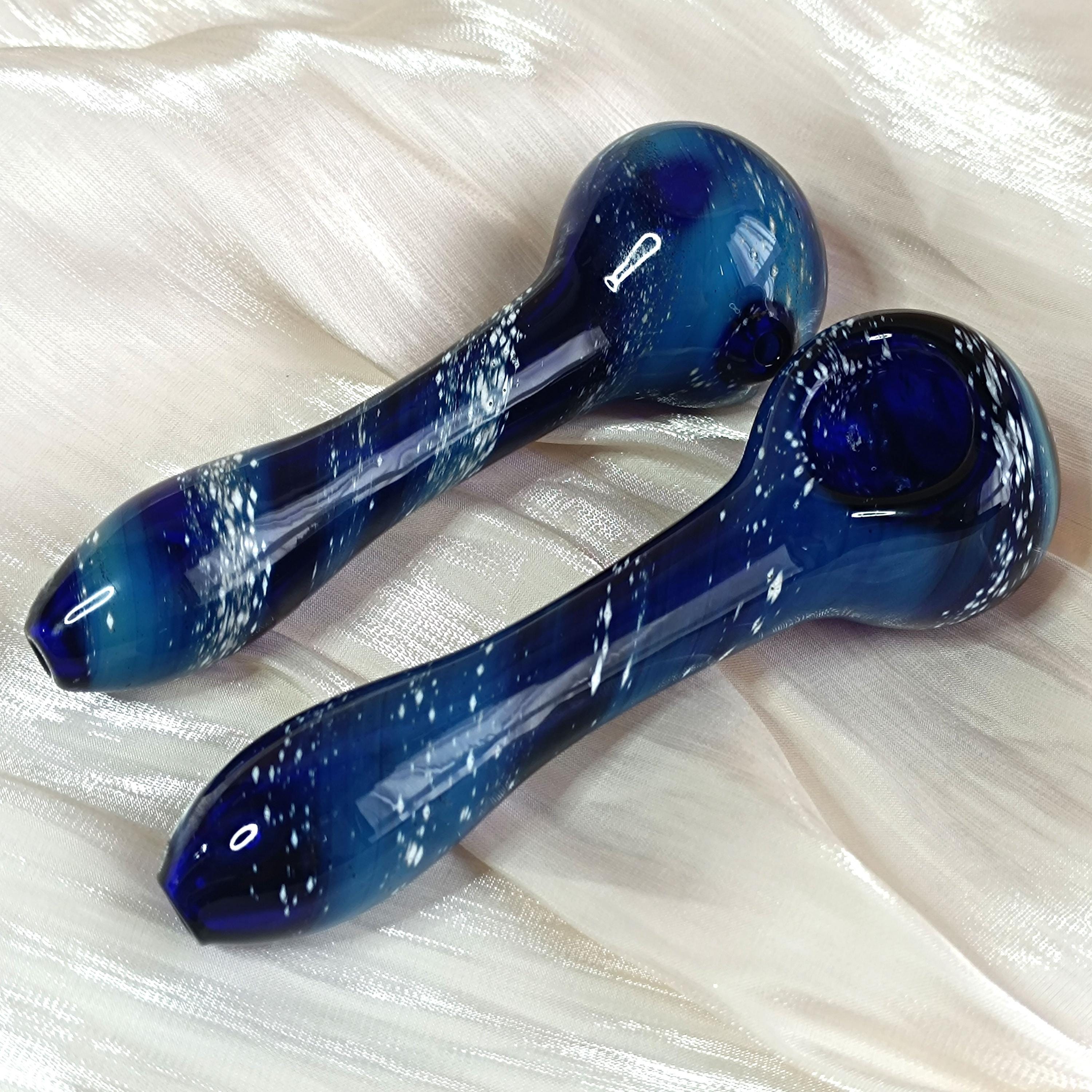 5 Inch Galaxy Space Glass Pipe,Unique Gift for Her,Art Womens Pipes,Spoon Pipe,Cute Girly Bowl,Pocket Pipe