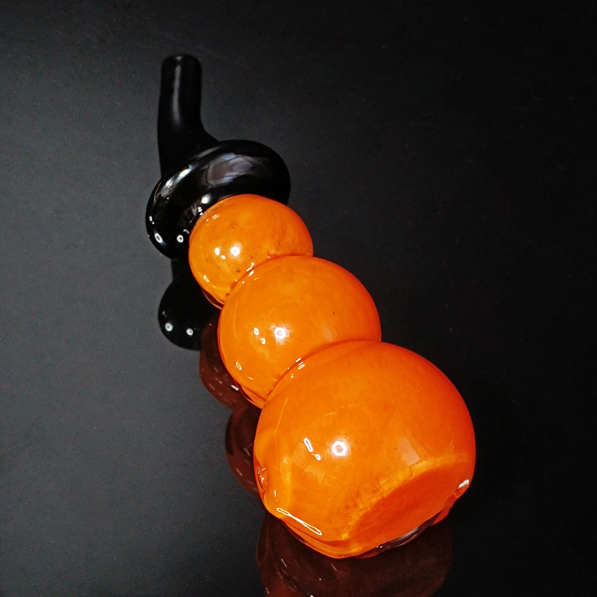 5 Inch Pumpkin Glass Pipe,Halloween Gift,Unique Gift for Her,Art Womens Pipes,Spoon Pipe,Pocket Pipe,Gift Set