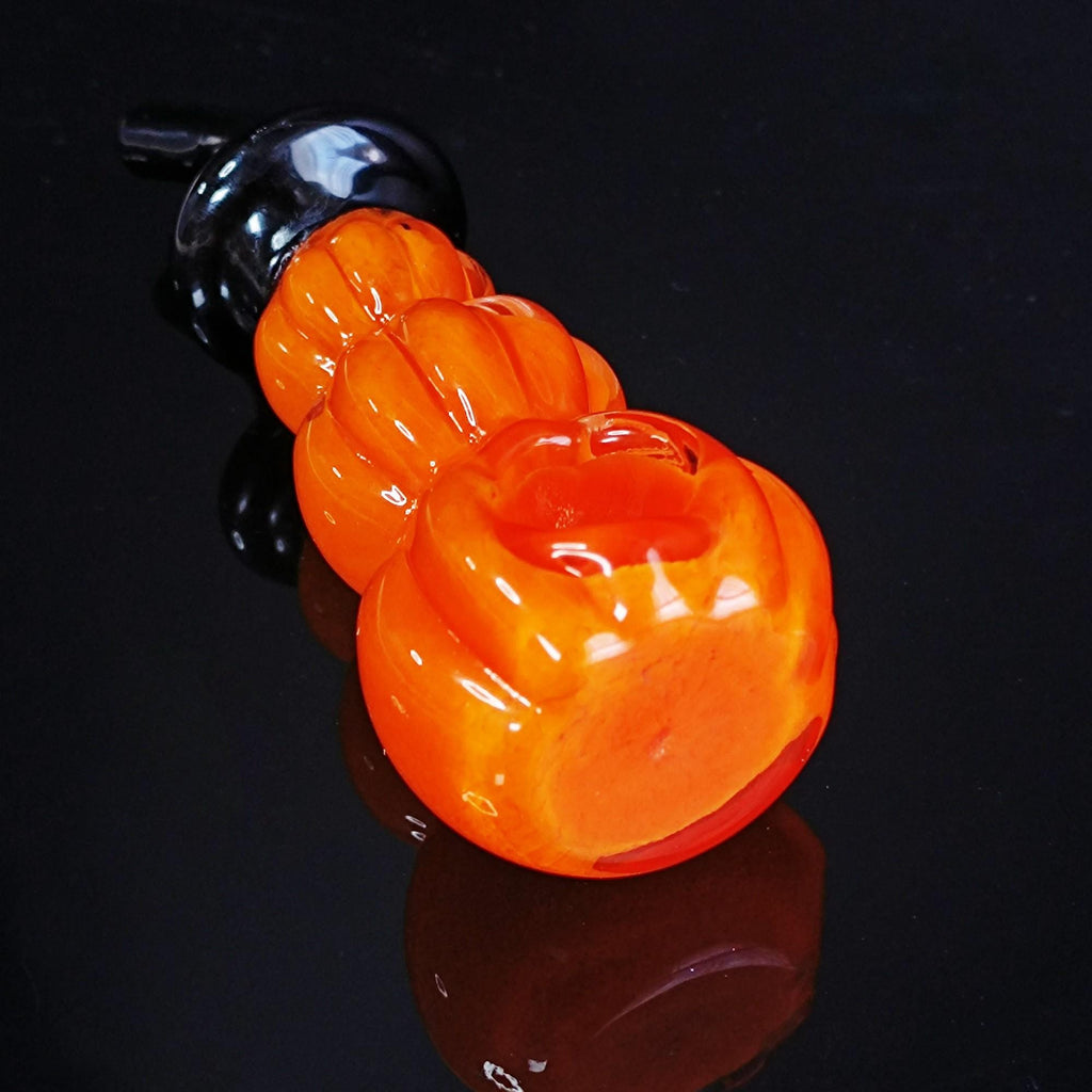 5 Inch Pumpkin Glass Pipe,Halloween Gift,Unique Gift for Her,Art Womens Pipes,Spoon Pipe,Pocket Pipe,Gift Set