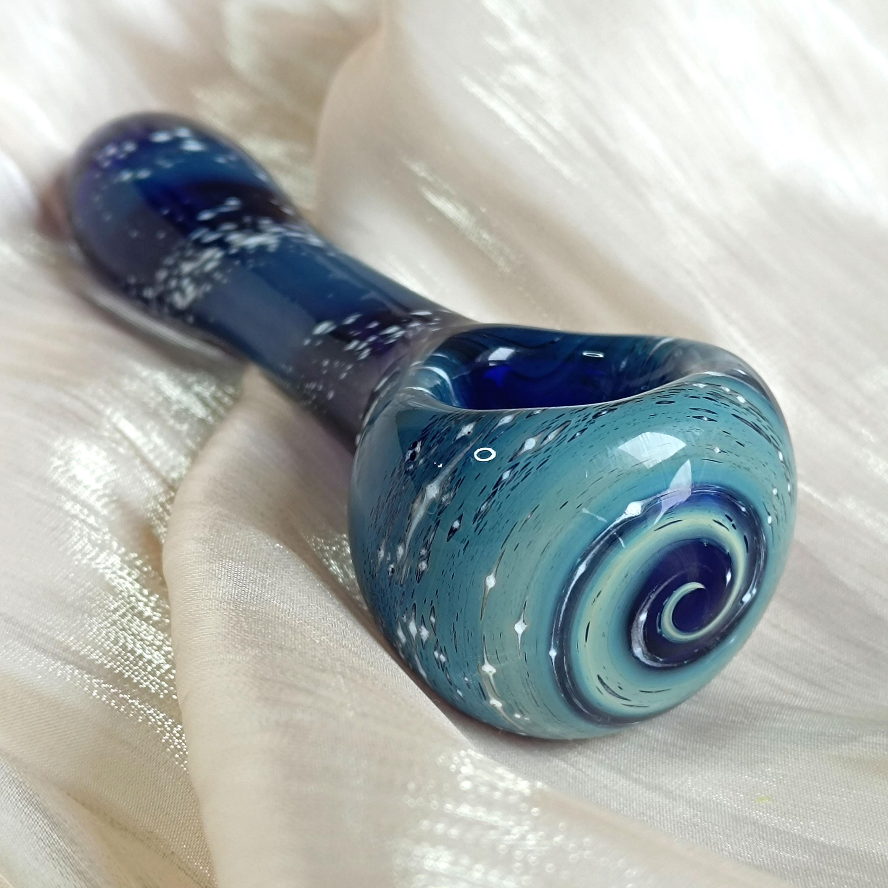 5 Inch Galaxy Space Glass Pipe,Unique Gift for Her,Art Womens Pipes,Spoon Pipe,Cute Girly Bowl,Pocket Pipe